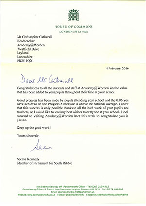Letter from Seema Kennedy MP